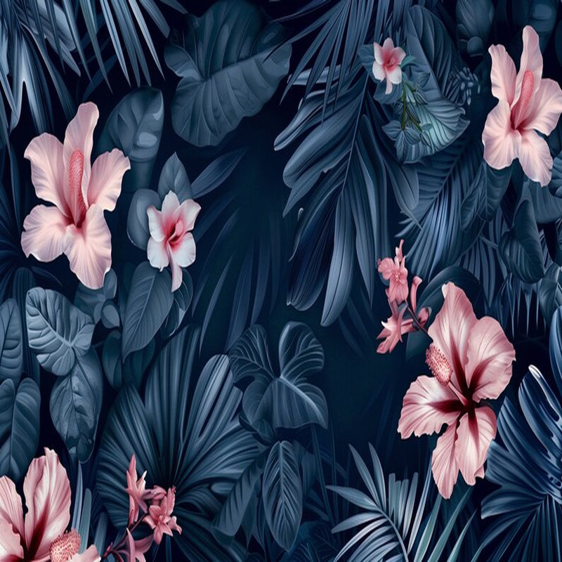 Hibiscus tropical de minuit, L 108 po x l 96 po