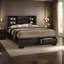 Ensemble de chambre à coucher moderne et fonctionnel avec rangement HB FB et 2 tables de chevet espresso 3 pièces-1515556428