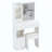 Small Size Left Drawer Desktop Vanity Table + Cushioned Stool, 2 AC+2 USB Power Station, Hair Dryer Bracket, Extra Large Touch Control Sliding LED Mirror, Tri-Color Switching, Brightness Adjust-1669419659