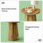 Table basse en bois, petite table de bout, table d'appoint, table de lecture ronde