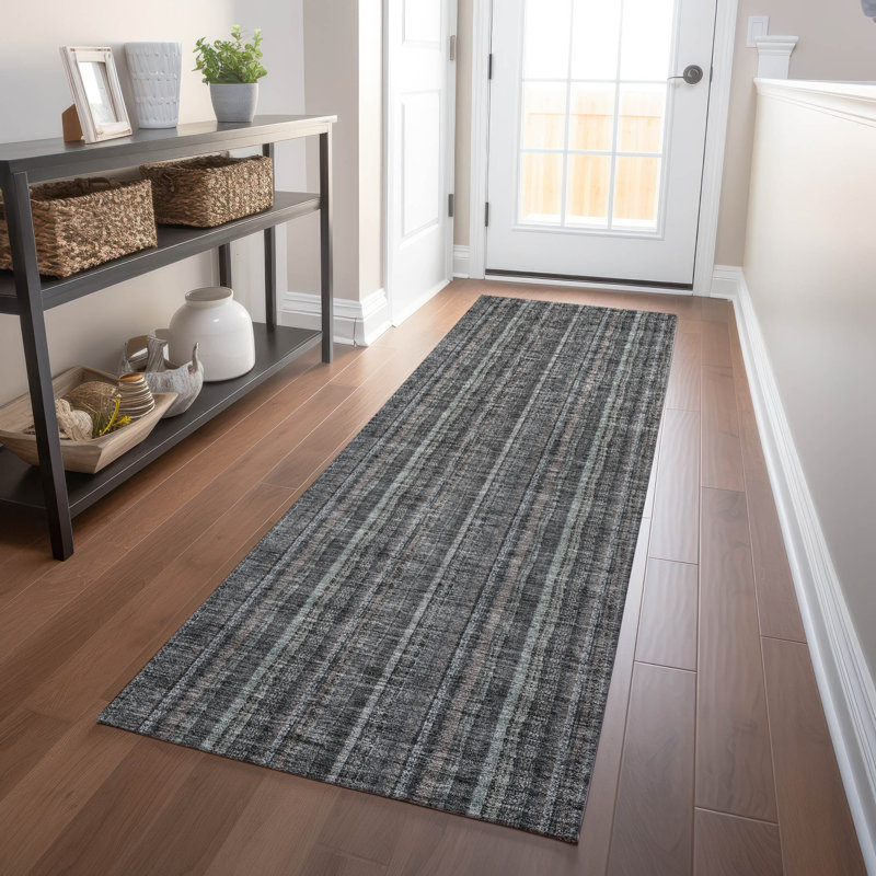Chayden Washable Striped Indoor / Outdoor Rug, Runner 2'3" x 7'6"