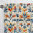 Orange And Blue Ikat Facade Splendor - Vintage Velvet Curtain - Room Darkening - 1 Panel-107611146