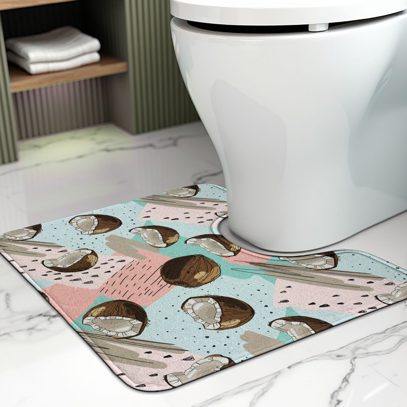 Tapis de salle de bain en U Coconut Brown