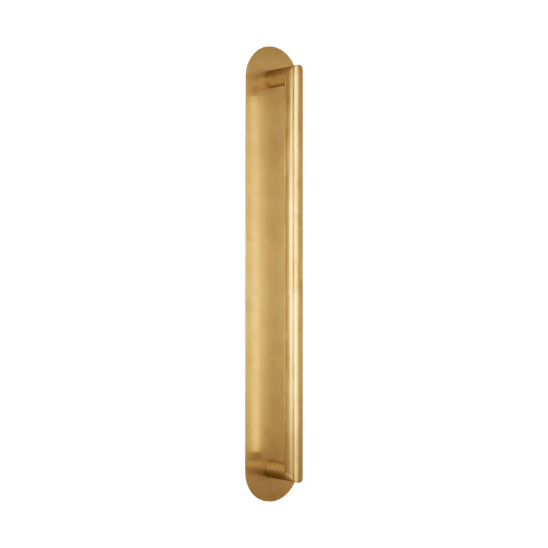 Kelly Wearstler Fielle 1-light LED large wall sconce in soft white finish, Hand Rubbed Antique Brass