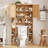 Farmhouse Style Rattan Over-The-Toilet Storage Cabinet