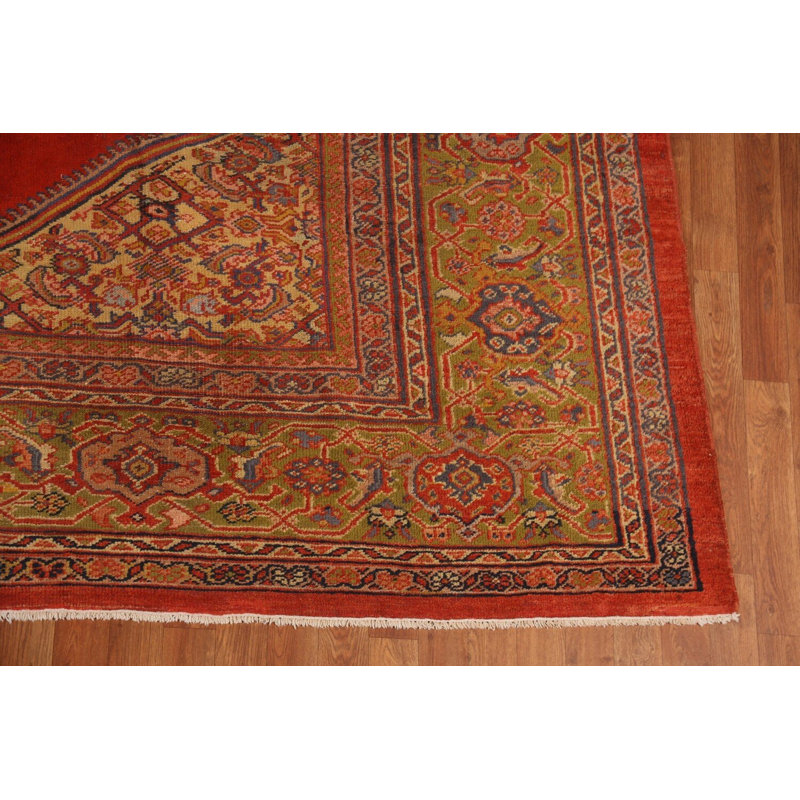 Tapis traditionnel avant teinture végétale pré-1900 10 x 17