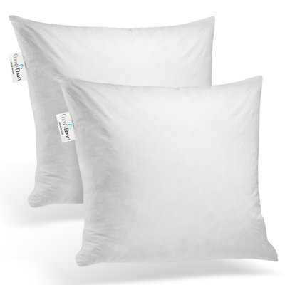 Decorative Throw Pillow Insert Down Feathers Fill 100% Cotton Cover Square Pillow Insert