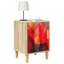 36cm W Engineered Wood Bedside Table