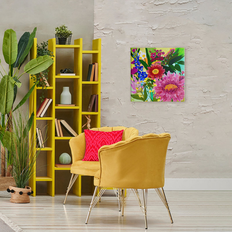 Toile florale de devant, design par Lee Ann Zirbes, H 24 po x l 24 po