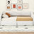 Beige, Upholstered Daybed, Twin Xl To King, Storage Drawers, Great Seating Experience, Wood Slats For Mattress Expandable, Upholstered, King Pull - Out Ergonomic Support Back And Arm, Soft Fabric