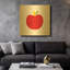 «Red Apple» par Ann Kelle, art mural en métal doré, 36 po x 36 po-1955916251