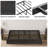 King Storage Platform Bed with Footboard and 4 Under Bed Drawers, Gray-1500168136-1511724800