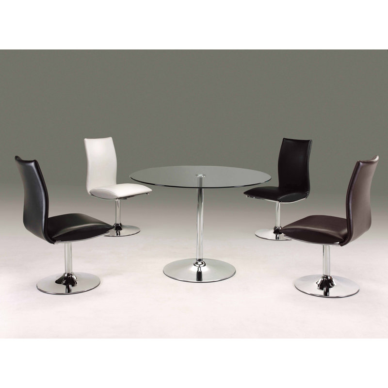 4 - Person Glass Top Pedestal Dining Set