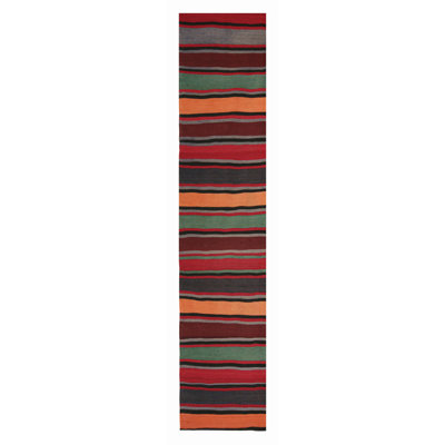 Vintage Kilim In Polychromatic Stripes By Rug & Kilim