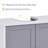Kleankin Pedestal Sink Storage Cabinet, Vanity Base Cabinet With U-shape Cut-out And Adjustable Internal Shelf In White And Gray