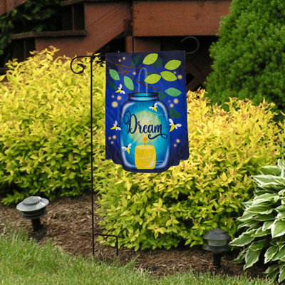 Dream Mason Jar Applique Summer Garden Flag