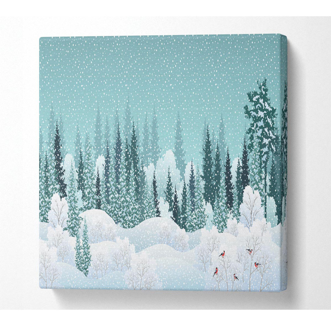 Snow In Amongst The Trees - Kunstdrucke auf Leinwand