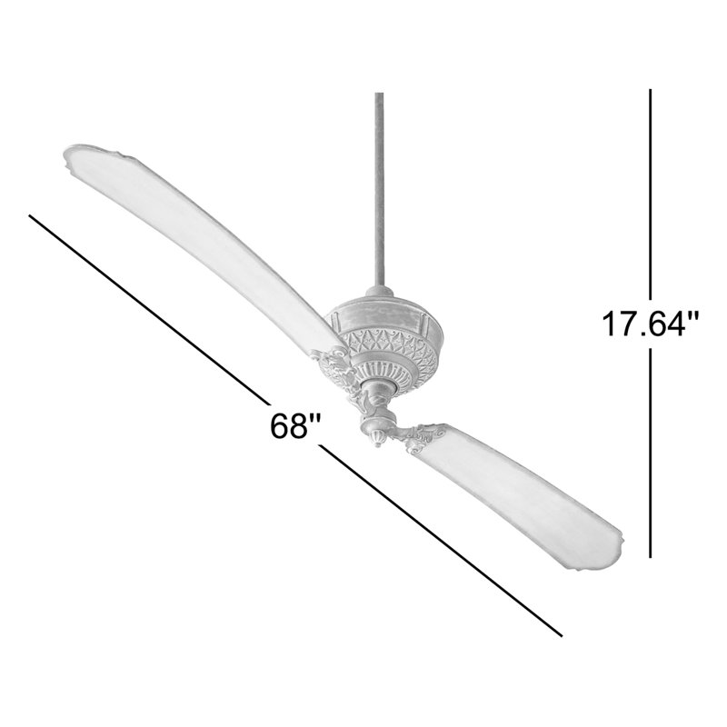 Denslowe Ceiling Fan, Oiled Bronze with Distressed Vintage Walnut Blades