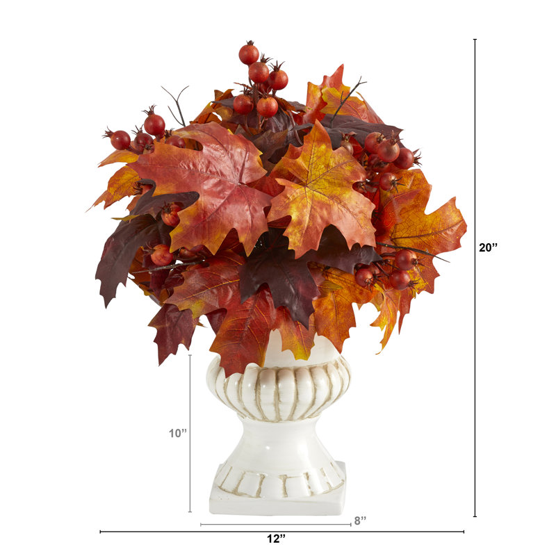 Érable artificiel 20 po plante de couleur urne
