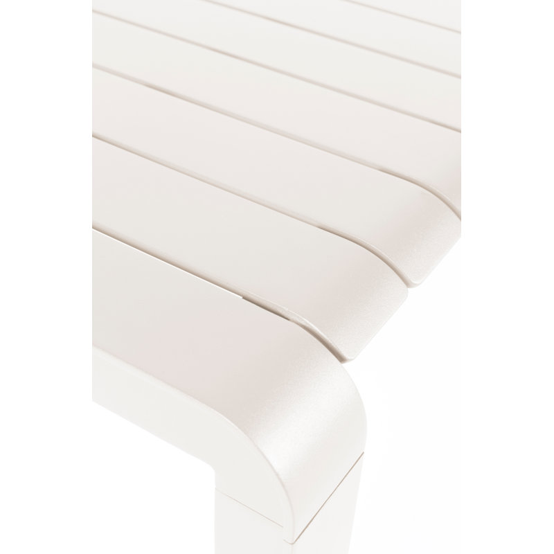 Vondel Aluminum Outdoor Bench, White