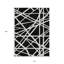Tapis intérieur / extérieur noir lavable géométrique 10 pi x 14 pi