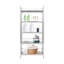 Stainless Steel Shelf 5-Tier Free Standing Storage Rack For Bathrooms, Living Rooms, Toilets, Offices, Kitchens
