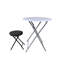 Table de bar pliante de 2 - Stable et sécuritaire, pieds amovibles, peu encombrants, bois d'hévéa blanc antidérapant, tables de cocktail de 19,93 po de conception élégante, capacité de charge élevée, automatique