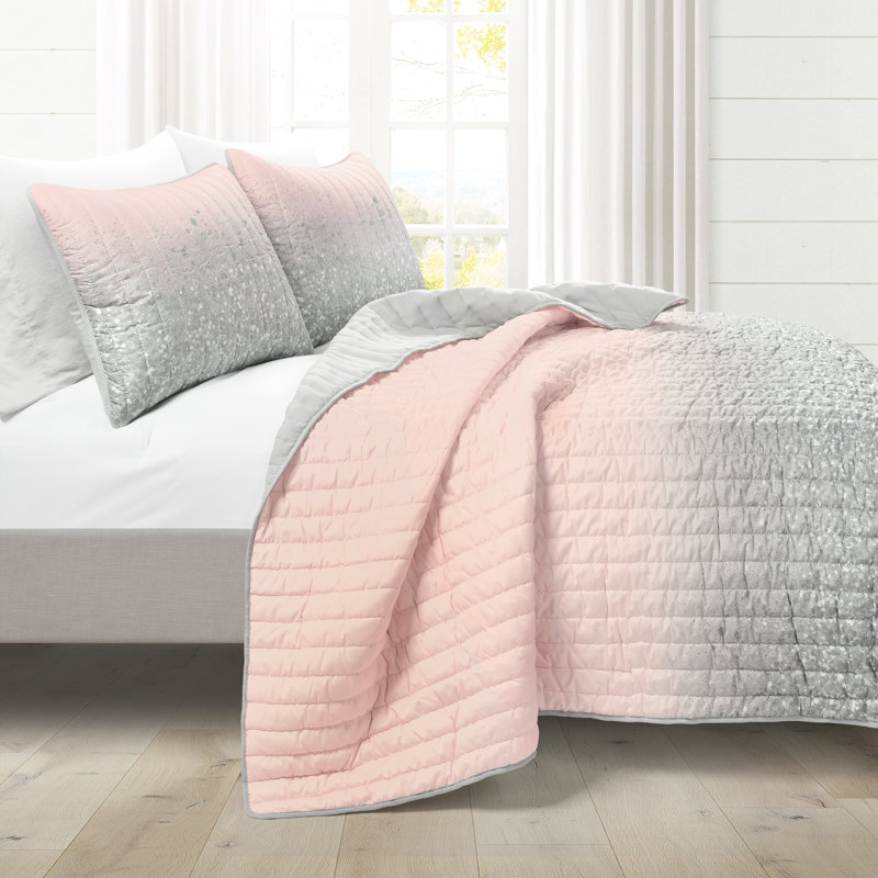 2 - Piece Quilt Set, Twin Quilt + 1 Standard Sham, Blush