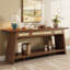 Table d'entrée en rotin 70,9 po avec tiroir, console étroite et longue pour le salon, couloir, canapé derrière, brun rustique-1137441058