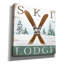  «Ski Lodge» par Elizabeth Tyndall, art mural sur toile, 37 po x 37 po