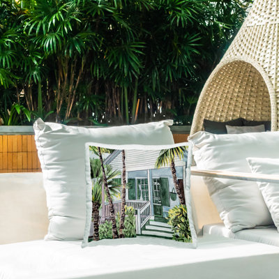 Housse et insert de coussin décoratif en polyester pour l'intérieur / extérieur Melissa Wang