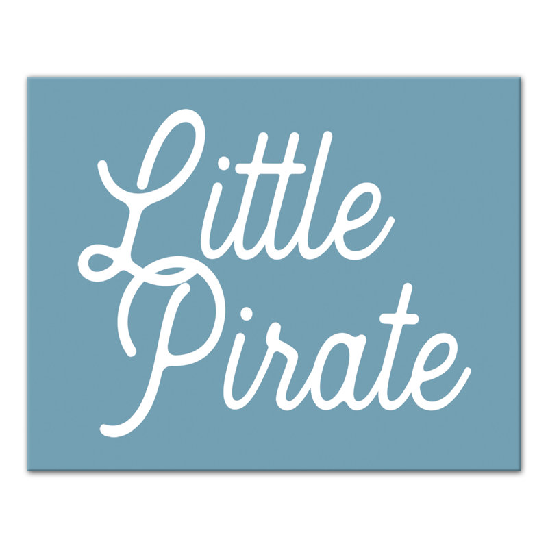Art sur toile little pirate Briggs, H 16 po x l 20 po x P 1,25 po, Bleu