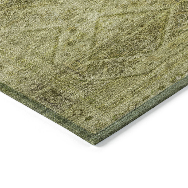 Tapis intérieur / extérieur Xhevrie lavable à la machine, Rectangulaire 3 pi x 5 pi