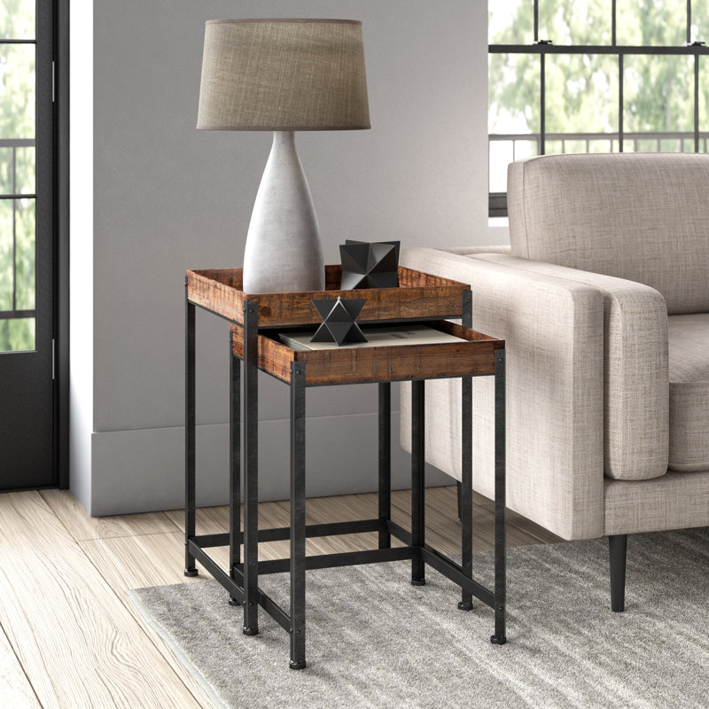 Tables gigognes en bois massif Lottie