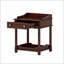 Table de chevet rétro en noyer avec tiroir et tablette ouverte pour la chambre à coucher-1183186646