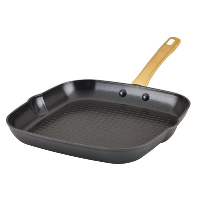 Farberware Forged Induction Cookware Nonstick Square Grill Pan, Dishwasher Safe, 11 Inch, Black