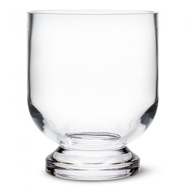 Hannmann Glass Table Vase, 7" H x 5.50" W x 5.50" D