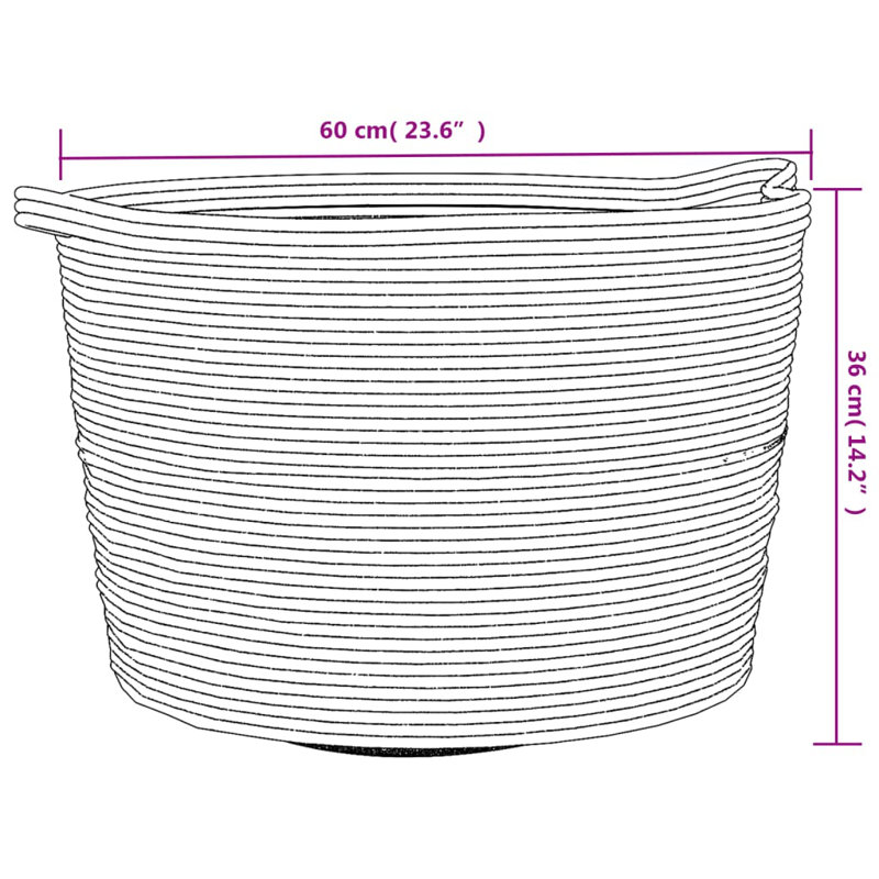 Adrik Laundry Basket, Brown/White