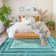 Ombre Border Plush Area Rug – Velvety Gradient Accent with Non-Slip Base