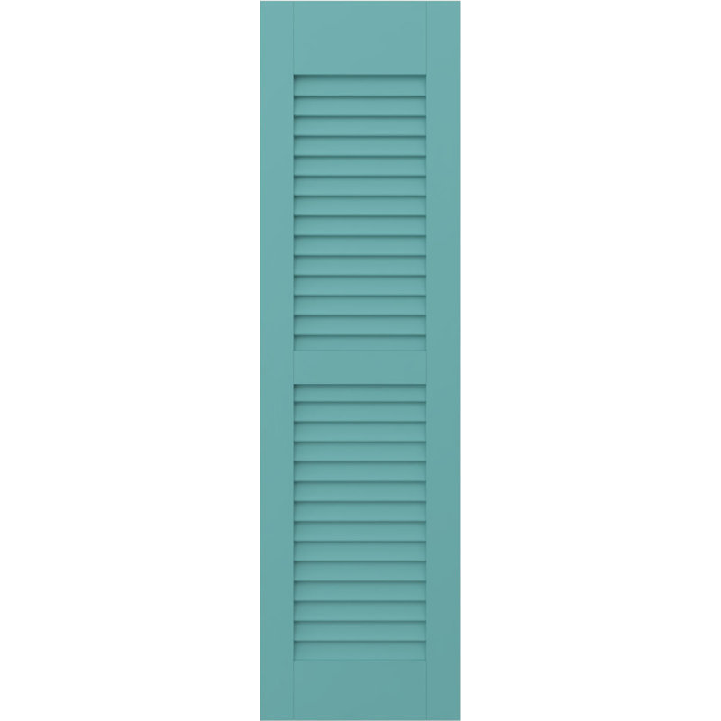 Deux volets à persiennes égales Americraft (par paire), 12", Turquoise pur, 43"