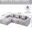 Gris modulaire avec méridienne - Polyvalent pour les espaces de vie Couchers profonds et espace confortable faisant face à la droite-361853527
