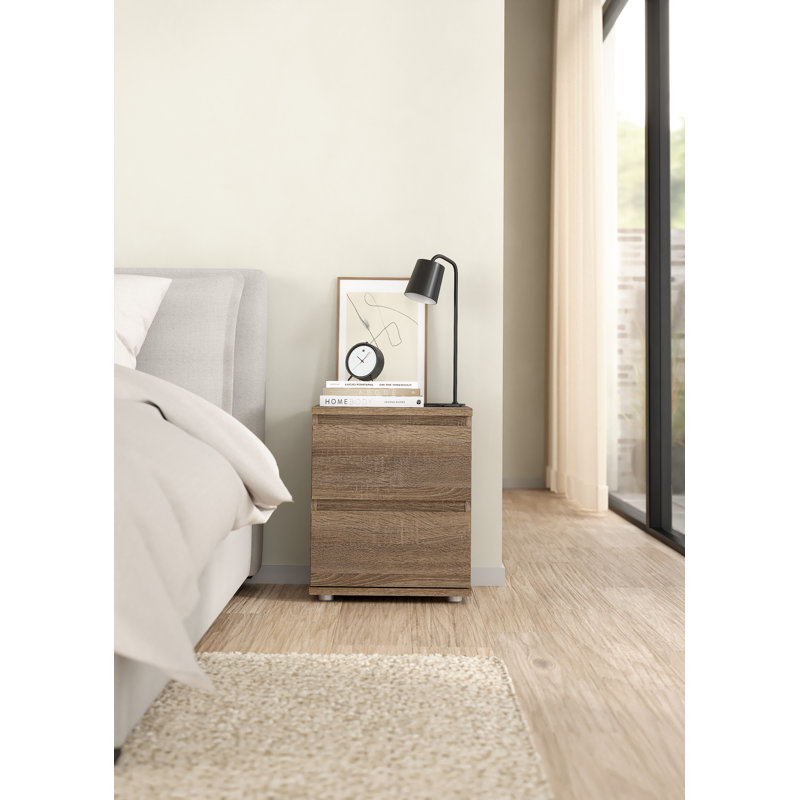 Wigdis 15.83"W 2 - Drawer Nightstand, Truffle