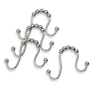 Utopia Alley 12-Pack Black Double Shower Curtain Hooks in the Shower Rings  & Hooks department at