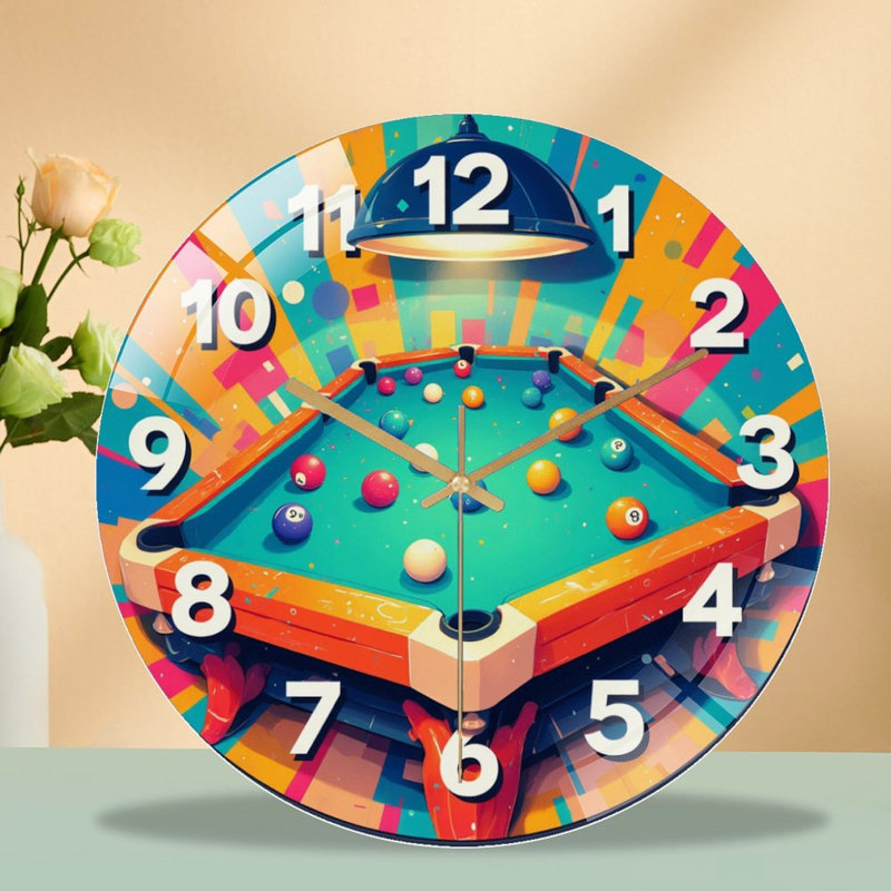 Horloge murale de table de billard