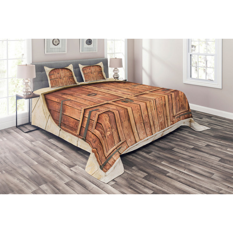 Rustic Polyester Striped Coverlet