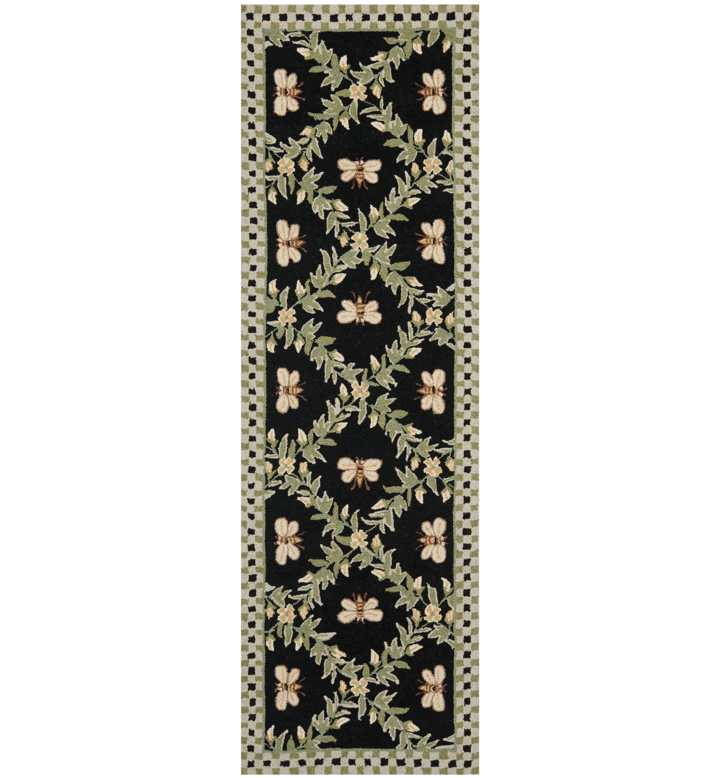 Hand-Hooked Wool Southwestern Rug, Runner 2'6" x 6'