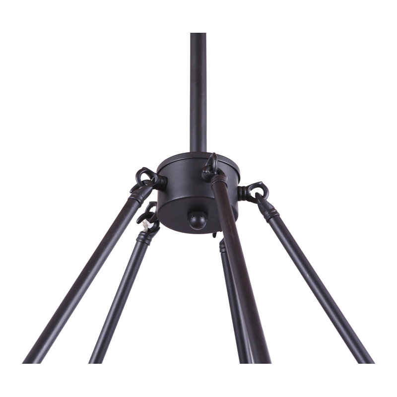 Zuckerman 5 - Light Outdoor Chandelier, Oiled Bronze Gilded