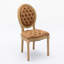 Chaise de salle à manger de style français avec garniture cloutée