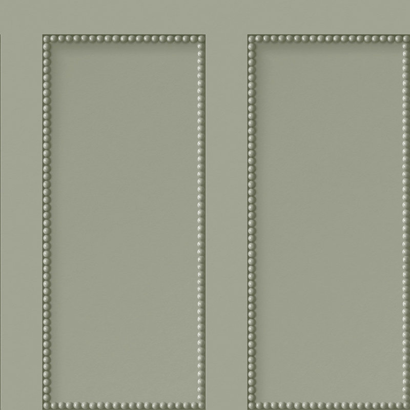 Beaded Panel Natural Wallpaper, Green