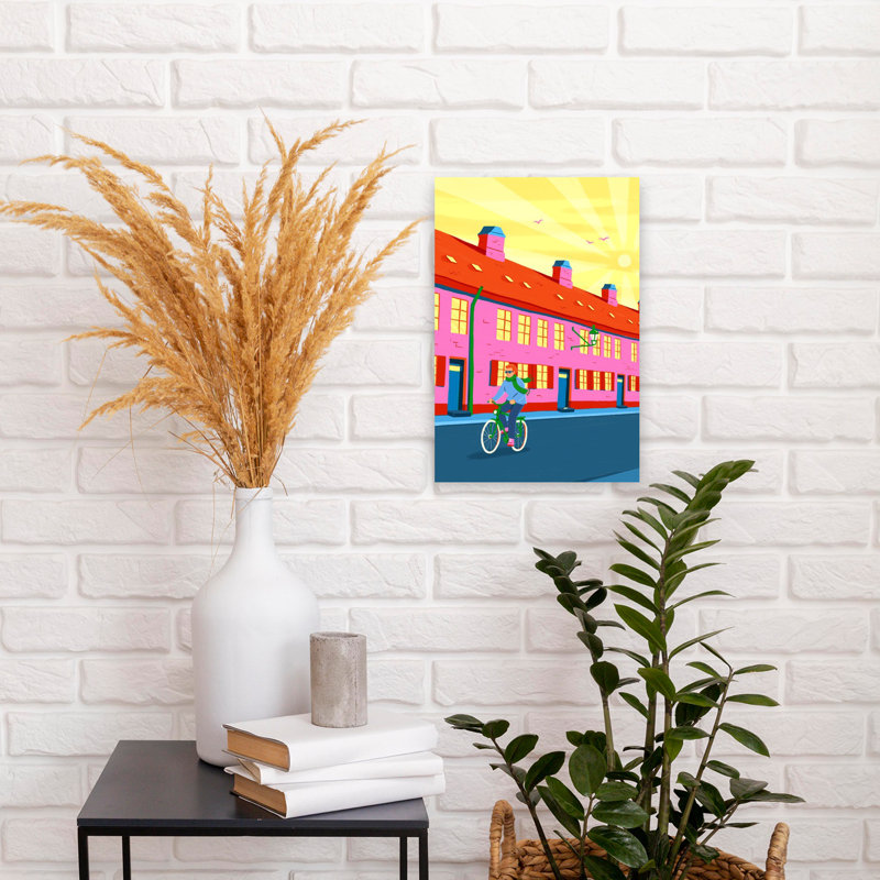 Art contemporain contemporain abstrait coloré, H 18 po x l 12 po